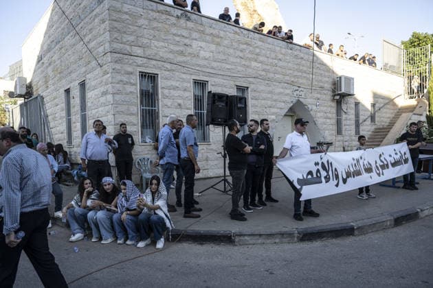 Palestinian citizens of Israel mark 26th anniversary of Al-Aqsa Intifada with march in Arraba ARRABA, ISRAEL - OCTOBER 3: Palestinian citizens of Israel gather during a commemorative march marking the 26th anniversary of the Al-Aqsa Intifada in Arraba, northern Israel on October 3, 2026. Organized following a call by the High Follow-Up Committee for Arab Citizens of Israel, the march proceeded from the Old Mosque on Zahir al-Omar Street to the square near the Martyrs Monument, closely monitored by a heavy Israeli police presence including mounted units. Mostafa Alkharouf Anadolu Arraba Israel. Editorial use only. Please get in touch for any other usage.  Copyright: x2026xAnadoluxMostafaxAlkharoufx