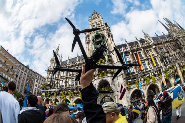 October 3, 2026, Munich, Bavaria, Germany: Coinciding with the Tag der Deutschen Einheit (Day of German Unity), Ukrainians in Munich, Germany not only celebrated the reunification of East and West Germany, they celebrated Ukrainian unity and made pleas to the world to avoid a humanitarian catastrophe and famine in Oleshky, a city in Ukraineâ€⠢s Kherson region where some 6,000 civilians (with 200 children) are currently under complete isolation via a Russian blockade. Munich Germany - ZUMAb160 20261003_abp_b160_022 Copyright: xSachellexBabbarx