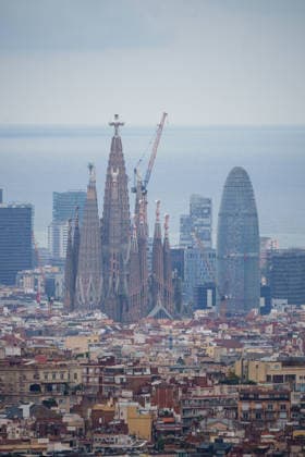 Red alert for extreme weather in Barcelona, Spain. Views of the Sagrada Familia, the Glories viewpoint and the Poblenou 22@ district from a high point in the city before ES-Alert for extreme weather in Promenade, Barcelona, Spain, on October 3, 2026. Barcelona Promenade Barcelona Spain