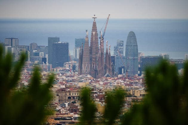 Red alert for extreme weather in Barcelona, Spain. Views of the Sagrada Familia, the Glories viewpoint and the Poblenou 22@ district from a high point in the city before ES-Alert for extreme weather in Promenade, Barcelona, Spain, on October 3, 2026. Barcelona Promenade Barcelona Spain