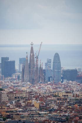 Red alert for extreme weather in Barcelona, Spain. Views of the Sagrada Familia, the Glories viewpoint and the Poblenou 22@ district from a high point in the city before ES-Alert for extreme weather in Promenade, Barcelona, Spain, on October 3, 2026. Barcelona Promenade Barcelona Spain