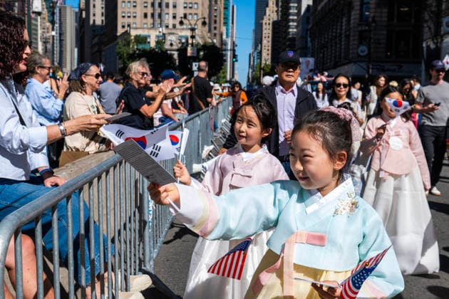 October 3, 2026, New York, New York, USA: Participants at the 2026 NYC Korean Parade march down Sixth Avenue in Manhattan. New York USA - ZUMAh214 20261003_znp_h214_026 Copyright: xSDxHerzogx