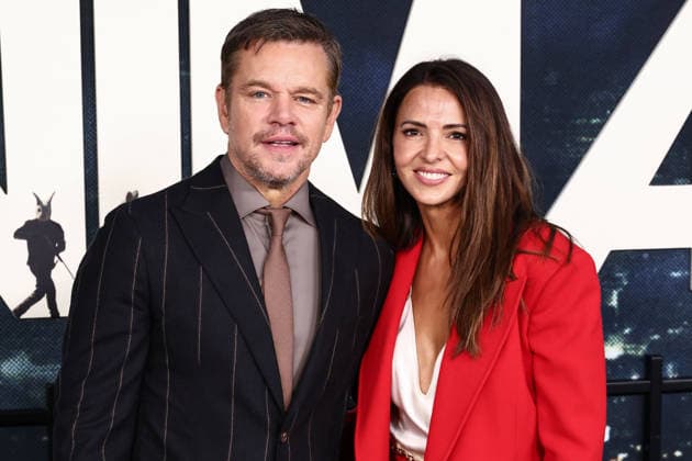 World Premiere Of Netflix s Animals WESTWOOD, LOS ANGELES, CALIFORNIA, USA - OCTOBER 01: Matt Damon and wife Luciana Barroso arrive at the World Premiere Of Netflix s Animals held at Westwood Village Theater on October 1, 2026 in Westwood, Los Angeles, California, United States. (Photo by Xavier Collin Image Press Agency)
