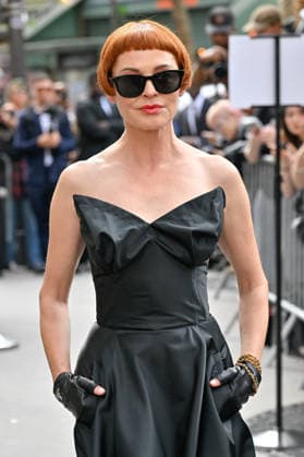 PFW Vivienne Westwood Outside Arrivals Rose McGowan arriving at the Vivienne Westwood show during Paris Fashion Week, in Paris, France on 3 October 2026. Photo by Julien Reynaud APS-Medias ABACAPRESS.COM Paris France  Copyright: xReynaudxJulien APS-Medias ABACAx