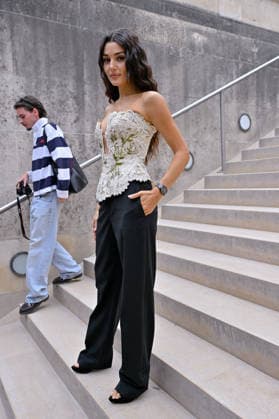 PFW Elie Saab Outside Arrivals Hande Erc¸el arriving at the Elie Saab show during Paris Fashion Week, in Paris, France on 3 October 2026. Photo by Julien Reynaud APS-Medias ABACAPRESS.COM Paris France  Copyright: xReynaudxJulien APS-Medias ABACAx