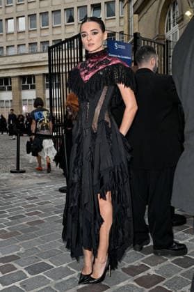 PFW Ann Demeulemeester Outside Arrivals Charlotte Lawrence arriving at the Ann Demeulemeester show during Paris Fashion Week, in Paris, France on 3 October 2026. Photo by Julien Reynaud APS-Medias ABACAPRESS.COM Paris France  Copyright: xReynaudxJulien APS-Medias ABACAx
