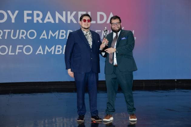 October 4, 2026: TO-45341 & x2013; Mexico City. October 3, 2026. Arturo Ambriz and Rodolfo Ambriz wins an Ariel Award at the 68th Ariel Awards ceremony presented by the Mexican Academy of Cinematographic Arts and Sciences (AMACC), held at Churubusco Studios in Mexico City. Clasos.com.mx - ZUMAcs4_ 20261004_faa_cs4_032 Copyright: xMikaxRoblesx