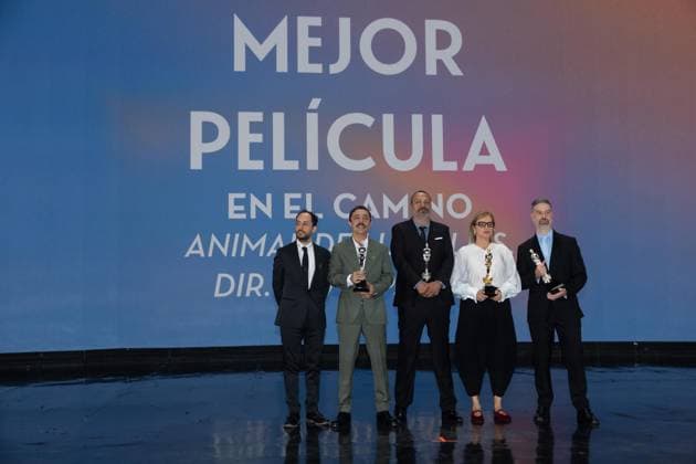 October 4, 2026: TO-45341 & x2013; Mexico City. October 3, 2026. Mariano L& xf3;pez Sosa, Osvaldo SAnchez and David Pablos wins an Ariel Award for the movie En el camino at the 68th Ariel Awards ceremony presented by the Mexican Academy of Cinematographic Arts and Sciences (AMACC), held at Churubusco Studios in Mexico City. Clasos.com.mx - ZUMAcs4_ 20261004_faa_cs4_099 Copyright: xMikaxRoblesx