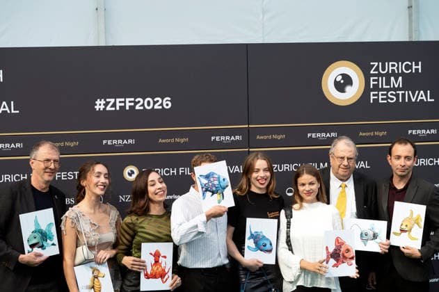 Marcus Pfister, Annalena Miano, Carol Schuler, Max Hubacher, Luna Wedler, Yael Meier, and guests at the premiere of the feature film *De Rägebogefisch* at the 22nd Zurich Film Festival at Corso Zurich, October 3, 2026 Foto:xA.xRaemyx xFuturexImagex raegebogefisch_6001