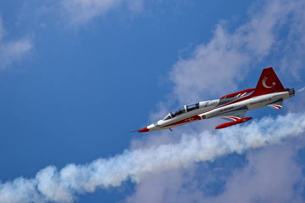 TEKNOFEST Southeast in Turkiye s Sanliurfa SANLIURFA, TURKIYE - OCTOBER 4: The Turkish Stars aerobatic team performs an air show during during TEKNOFEST Southeast, world s largest aviation, space, and technology festival at Sanliurfa GAP Airport in Sanliurfa, Turkiye, on October 4, 2026. Mustafa Ciftci Anadolu Sanliurfa Turkey. Editorial use only. Please get in touch for any other usage.  Copyright: x2026xAnadoluxMustafaxCiftcix