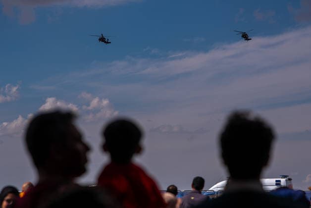 TEKNOFEST Southeast in Turkiye s Sanliurfa SANLIURFA, TURKIYE - OCTOBER 04: The Turkish Gendarmerie s Steel Wings perform a demonstration flight during the Aviation, Space and Technology Festival (TEKNOFEST) at Sanliurfa GAP Airport in Sanliurfa, Turkiye, on October 04, 2026. The festival is organized by the Turkish Ministry of Industry and Technology and the Turkiye Technology Team (T3) Foundation, with Anadolu serving as its Global Communication Partner. Arman Onal Anadolu Sanliurfa Turkey. Editorial use only. Please get in touch for any other usage.  Copyright: x2026xAnadoluxArmanxOnalx