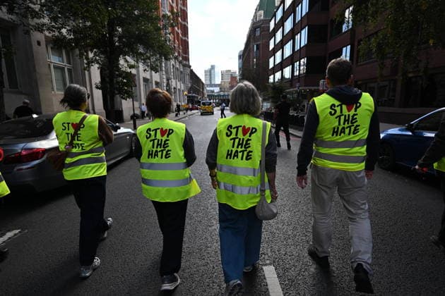 October 4, 2026, London, London, UK: London, UK. Demonstrators representing the Jewish Block take part in a march and rally to mark the 90th anniversary of The Battle of Cable Street in the East End of London. All over the country in 1936, Mosley s British Union of Fascists were chased off the streets by a strong working class who knew that the politics of hate and division offers no solutions. The Battle of Cable Street on 4 October 1936 was by far the countryÃ¢â‚¬â ¢s biggest mobilisation against fascism. London UK  - ZUMAl94_ 20261004_zaf_l94_044 Copyright: xRayxTangx