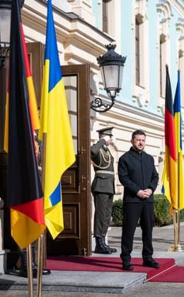 Ukraine Volodymyr Zelenskyi - German Chancellor Friedrich Merz meeting in Kyiv KYIV, UKRAINE - OCTOBER 04: President of Ukraine Volodymyr Zelenskyi attends a meeting with German Chancellor Friedrich Merz in Kyiv on October 4 2026. Danylo Antoniuk Anadolu Kyiv Ukraine. Editorial use only. Please get in touch for any other usage. Copyright: x2026xAnadoluxDanyloxAntoniukx