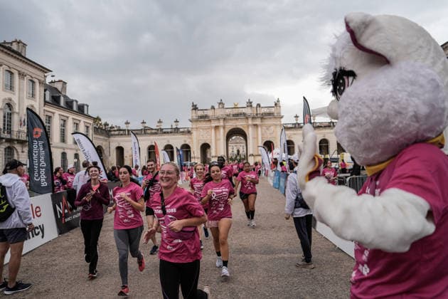 Thousands in pink join Octobre Rose 5K in Nancy NANCY, FRANCE - OCTOBER 04: Participants dressed in pink take part in the Octobre Rose 5K March &amp; Run held as part of breast cancer awareness activities in Nancy, France, on October 04, 2026. Thousands of participants gather at the Palais du Gouvernement before the 5-kilometre march and run through the city, creating striking scenes as they take part in the event dressed in pink. Muhammed Said Tako Anadolu Nancy France. Editorial use only. Please get in touch for any other usage.  Copyright: x2026xAnadoluxMuhammedxSaidxTakox