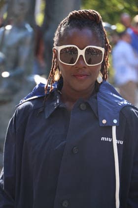 Alice Diop at the Miu Miu Women’s Ready-to-Wear Spring Summer 2027 fashion show during Paris Fashion Week (PFW) on October 4, 2026. Denis Guignebourg, Bestimage. Miu Miu Women’s’s Ready-to-Wear Collection Spring Summer 2027 at Paris Fashion Week (PFW) on October 4, 2026, Paris, France  Copyright: xDenisxGuignebourgx xBestimagexDenisxGuignebourgx xBestimagex
