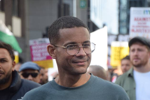October 4, 2026, London, England, United Kingdom: National Education Union general secretary DANIEL KEBEDE takes part in the march to Cable Street against racism and fascism, marking the 90th anniversary since the Battle of Cable Street. London United Kingdom  - ZUMAv130 20261004_zip_v130_044 Copyright: xVukxValcicx