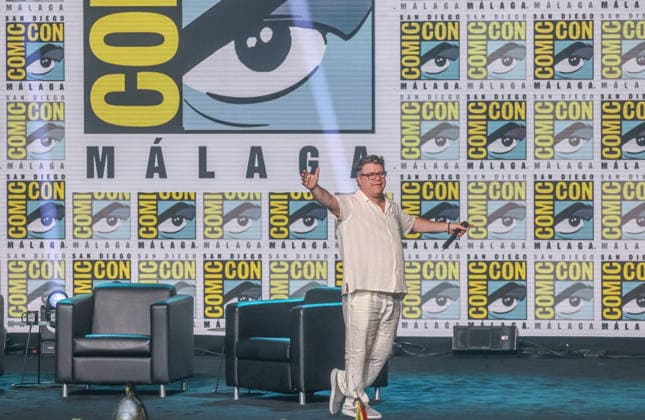 October 4, 2026: October 4, 2026 (Malaga)Elijah Wood and Sean Astin were the great stars of the Comic-Con de Mo¡laga. Actors Elijah Wood and Sean Astin, famous for their roles as Frodo and Sam in The Lord of the Rings, have brought this Sunday a bit of that Comarca of Middle-earth to the convention attended by 3000 people gathered in the room. - ZUMAc161 20261004_zap_c161_044 Copyright: xLorenzoxCarnerox