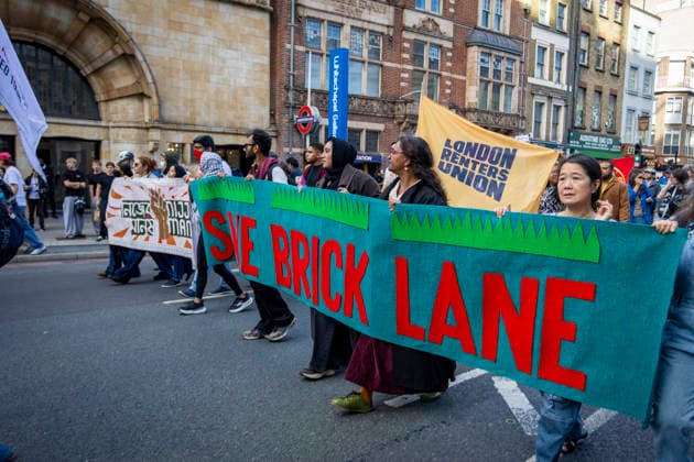 Battle of Cable Street 90th Anniversary March East London, October 4, 2026 A march was held in East London to mark the 90th anniversary of the Battle of Cable Street. Demonstrators gathered to commemorate the historic 1936 anti-fascist mobilisation, when local residents, members of the Jewish community, dockers and anti-fascist groups opposed a planned march by the British Union of Fascists through the East End. The anniversary march brought together campaigners, community groups and supporters to remember the events of Cable Street and their place in London™s history., Credit:Zak Irfan Avalon  Copyright: xZakxIrfanx xAvalonx 1140602992