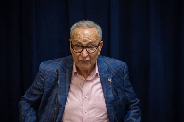 October 4, 2026, New York, New York, United States: U.S. Senator Chuck Schumer (D-NY) speaks.U.S. Senator Chuck Schumer (D-NY) calls for tighter rules and privacy safeguards around Flock Safety AI-powered license plate readers (ALPRs or LPRs), whose network has grown to more than 120,000 cameras across 49 states, according to the company, and continuously record passing vehicles movements without a warrant, probable cause, or even reasonable suspicion on October 04, 2026 in New York City. New York United States - ZUMAs197 20261004_aaa_s197_194 Copyright: xRonxAdarx