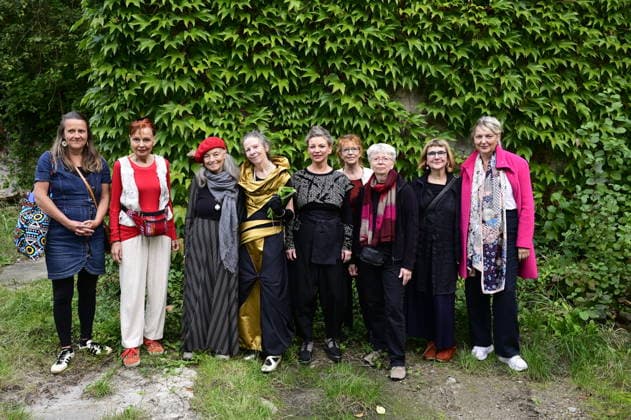 Anja Böttger, Sibylle Kuhne, Blanche Kommerell, Gertrud Schleising, Sabine Wagner, Dagmar Zehnel, Susanne Ahner, Monika Beyer, and Brunhild Fischer at the roundtable discussion Crossing Over: East-West Art Conversations in Salon Format —a tribute to Ida Dehmel at the Literaturhaus Alte Synagoge in Görlitz, October 4, 2026 Copyright: xMatthiasxWehnertx