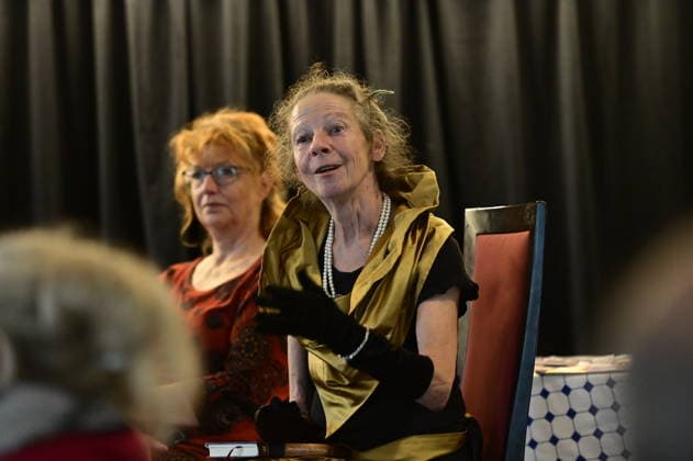 Gertrud Schleising joining the discussion panel East-West Art Talks in a salon format—a tribute to Ida Dehmel at the Literaturhaus Alte Synagoge in Görlitz, October 4, 2026 Copyright: xMatthiasxWehnertx