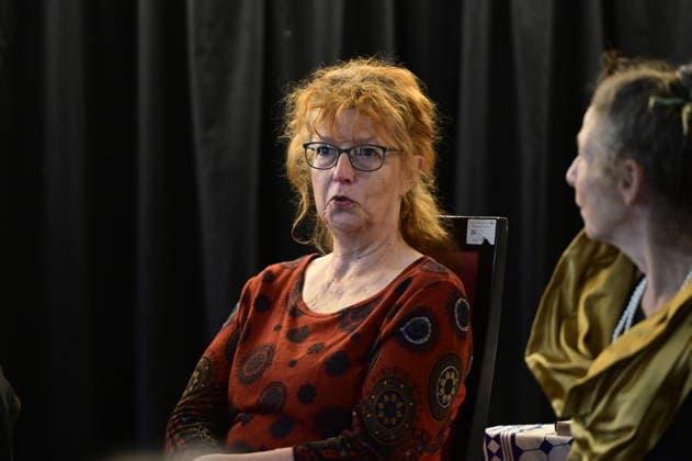 Dagmar Zehnel joining the discussion panel East-West Art Talks in a salon format—a tribute to Ida Dehmel at the Literaturhaus Alte Synagoge in Görlitz, October 4, 2026 Copyright: xMatthiasxWehnertx