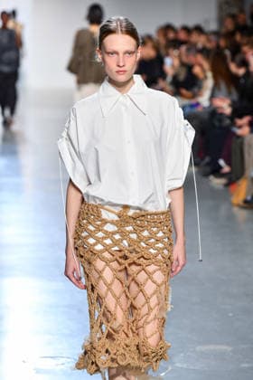 PFW - Niccolo Pasqualetti Runway A model walks the runway during the Niccolò Pasqualetti Womenswear Spring Summer 2027 show as part of Paris Fashion Week on October 04, 2026 in Paris, France. Photo by Shootpix ABACAPRESS.COM Paris France  Copyright: xShootpix ABACAx