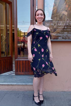 IPA89305421 - Lucca, October 4, 2026 Today is the last day of the Lucca Film Festival, which, as always, is full of surprises. At the Cinema Astra in Piazza del Giglio, the cast of the film PLUMP JACK, directed by American filmmaker Martin Guigui, is making an appearance. Pictured: Leslie Katter, lead actress in PLUMP JACK.  Copyright: xRobertoCappelloxfotografox xRobertoCappelloxfotografox IPA89305421