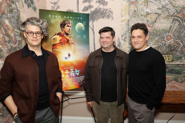 New York Tastemaker screening of Amazon MGM Studios™ project Hail Mary at The Whitby Hotel Screening Room Featuring: James Ortiz (Rocky), Chris Miller (Director, Producer) and Phil Lord (Director, Producer) Where: New York, New York, United States When: 04 Oct 2026 Credit: Marion Curtis StarPix for Amazon MGM Studios INSTARimages EDITORIAL USE ONLY. NOT FOR USE BY NEWSPAPERS BASED IN THE UK. Copyright: xx instar56075194
