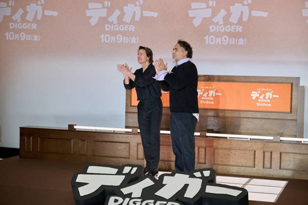 Tom Cruise and director Alejandro Gonzalez Inarritu attend the press conference for their movie Digger at Roppongi Hills, Tokyo, Japan on October 5, 2026. The movie opens in Japan on October 9.  aflo_353465839