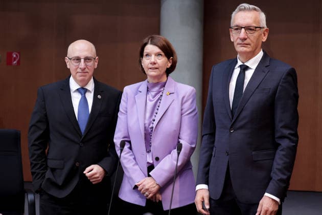 Sinan Selen, President of the Federal Office for the Protection of the Constitution; Martina Rosenberg, President of the MAD; Martin Jäger, President of the BND; Public Hearing of the Parliamentary Oversight Committee, Berlin, October 5, 2026