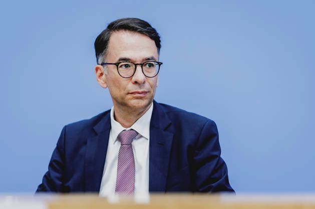 Christian Heinz, Minister of Justice and for the Rule of Law in Hesse, photographed during a press conference on the topic Taking a Firm Stand Against Anti-Semitism: Expert Opinion on the Draft Law Criminalizing the Denial of Israel’s Right to Exist in Berlin, October 5, 2026, Berlin, Germany Copyright: xFlorianxGaertnerx
