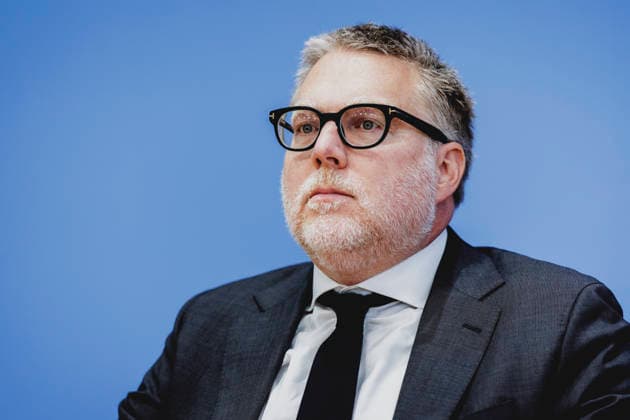 Steffen Augsberg, professor of public law at Justus Liebig University in Giessen, photographed during a press conference in Berlin on the topic Resolutely Against Anti-Semitism: Expert Opinion on the Draft Law Criminalizing the Denial of Israel’s Right to Exist, October 5, 2026, Berlin, Germany Copyright: xFlorianxGaertnerx