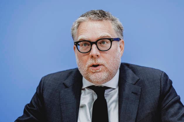 Steffen Augsberg, professor of public law at Justus Liebig University in Giessen, photographed during a press conference in Berlin on the topic Resolutely Against Anti-Semitism: Expert Opinion on the Draft Law Criminalizing the Denial of Israel’s Right to Exist, October 5, 2026, Berlin, Germany Copyright: xFlorianxGaertnerx
