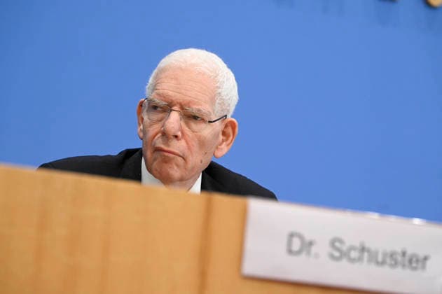 ABB BPK Dr. Josef Schuster, President of the Central Council of Jews in Germany; Prof. Dr. Name ; Topic: Presentation; Firmly Against Anti-Semitism; Expert Opinion on the Draft Bill Criminalizing the Denial of Israel’s Right to Exist; at the BPK Federal Press Conference in Berlin on October 5, 2026; Berlin, Germany
