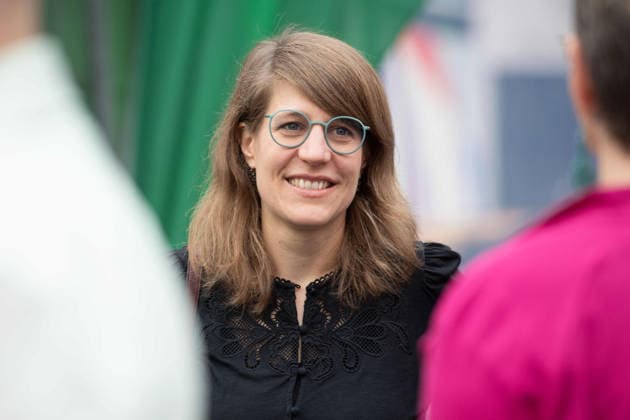 Verena SCHAEFFER, Schäffer, Minister for Children, Youth, Family, Gender Equality, Refugees, and Integration of the State of North Rhine-Westphalia. Alliance 90 The Greens press conference on the candidate slate for the 2027 state election in North Rhine-Westphalia, October 5, 2026,