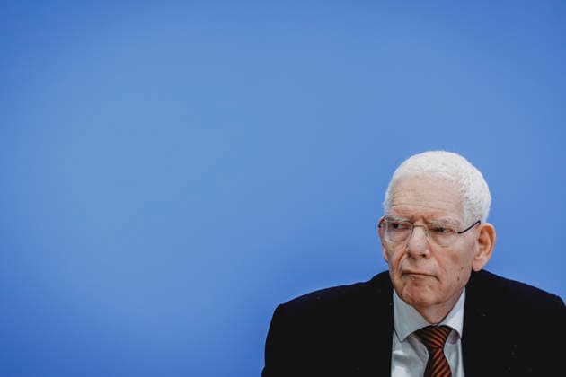 Josef Schuster, President of the Central Council of Jews in Germany, photographed during a press conference on the topic Resolutely Against Antisemitism: Expert Opinion on the Draft Law Criminalizing the Denial of Israel’s Right to Exist in Berlin, October 5, 2026, Berlin, Germany Copyright: xFlorianxGaertnerx