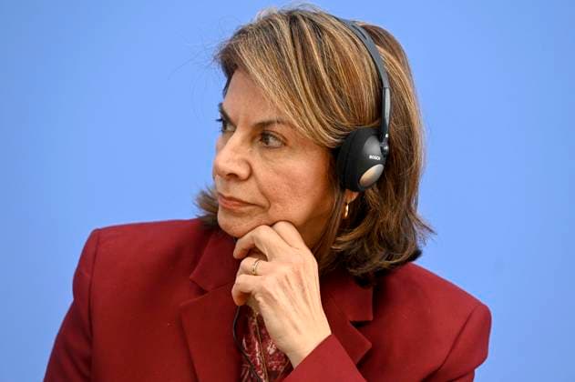 ABB BPK Laura Chinchilla Miranda, President of Costa Rica and Co-Chair of the ENSK Topic: Presentation of the North-South Commission on Development Policy (ENSK) Press conference on the composition and priority issues of the North-South Commission on Development Policy at the Federal Press Conference (BPK) in Berlin on October 5, 2026 Berlin, Germany