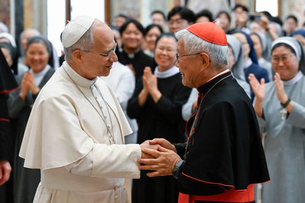 ITALY - PRIVATE AUDIENCE - VATICAN-2026 10 5 Italy, Rome, Vatican, 2026 10 5 Pope Leo XIV receives Priests and Religious Sisters from Korea Residing in Rome in a private audience in The Vatican . EDITORIAL USE ONLY - NO BOOKS Copyright: xVATICANxMEDIA xCatholicxPressxPhotox