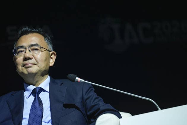 Space agency heads convene for a special session as part of IAC in Antalya ANTALYA, TURKIYE - OCTOBER 5: China National Space Administration (CNSA) Chief Engineer Li Guoping, delivers a speech during the Space Agency Heads session held as part of the 77th International Astronautical Congress (IAC) at the NEST Congress Center in Antalya, Turkiye, on October 5, 2026. The congress is organized by the International Astronautical Federation (IAF), coordinated by the Turkish Ministry of Industry and Technology, and co-hosted by the Turkish Space Agency (TUA) and SAHA Istanbul.??????? Osmancan Gurdogan Anadolu Antalya Turkey. Editorial use only. Please get in touch for any other usage.  Copyright: x2026xAnadoluxOsmancanxGurdoganx