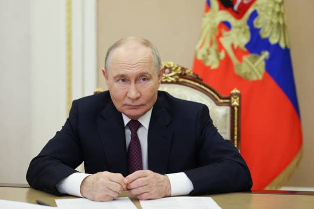 RUSSIA, MOSCOW - OCTOBER 5, 2026: Russian President Vladimir Putin attends via a video link the opening of the Point of Future Education Complex in Yakutsk Moscow Russia  - ZUMAt113 20261005_zaa_t113_146 Copyright: xVyacheslavxProkofyevx