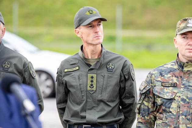 The meeting between Martynas Katelynas and Marcin Kierwinski at the Budzisko Border Control Point on October 5, 2026, in Budzisko  Copyright: xTeodorasxBiliÅ«nas BNSx