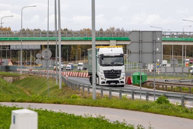 The meeting between Martynas Katelynas and Marcin Kierwinski at the Budzisko border checkpoint on October 5, 2026, in Budzisko  Copyright: xTeodorasxBiliÅ«nas BNSx