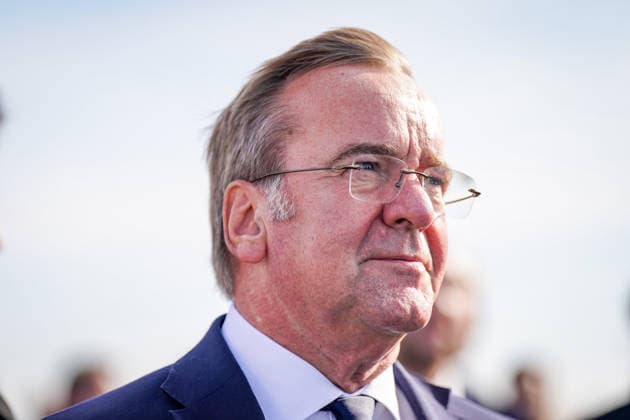 Germany, Emden: Federal Minister of Defense Boris Pistorius (SPD) as he departs following the press conference on the decision regarding the new naval port at Rysumer Nacken. Portrait, close-up, profile, serious expression, Boris Pistorius, Minister of Defense, Bundeswehr, German Navy, naval port, naval base, Rysumer N Copyright: xJOERANxSTEINSIEKx