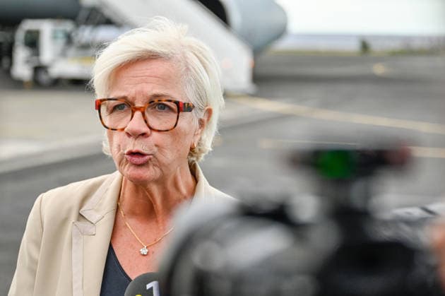 Catherine Vautrin visited Réunion on Monday as part of the Pegase 2026 mission at Air Base 181 at Roland Garros Airport in Sainte-Marie. the Minister of the Armed Forces and Veterans Affairs emphasized cooperation with countries in the region. She participated in an in-flight refueling of a Rafale from aboard a military Airbus. Catherine Vautrin visited Réunion on Monday as part of the Pegase 2026 mission. At Air Base 181 at Roland Garros Airport in Sainte Marie, the Minister of the Armed Forces and Veterans Affairs emphasized cooperation with countries in the region. She participated in an in-flight refueling of a Rafale from aboard a military Airbus. 460220 2026 10 05  Copyright: xPierrexMarchalx xAnakaoPressx xStarfacex STAR_460220_011