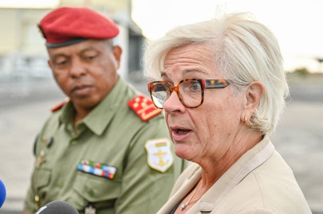 Catherine Vautrin visited Réunion on Monday as part of the Pegase 2026 mission at Air Base 181 at Roland Garros Airport in Sainte-Marie. the Minister of the Armed Forces and Veterans Affairs emphasized cooperation with countries in the region. She participated in an in-flight refueling of a Rafale from aboard a military Airbus. Catherine Vautrin visited Réunion on Monday as part of the Pegase 2026 mission. At Air Base 181 at Roland Garros Airport in Sainte Marie, the Minister of the Armed Forces and Veterans Affairs emphasized cooperation with countries in the region. She participated in an in-flight refueling of a Rafale from aboard a military Airbus. 460220 2026 10 05  Copyright: xPierrexMarchalx xAnakaoPressx xStarfacex STAR_460220_012