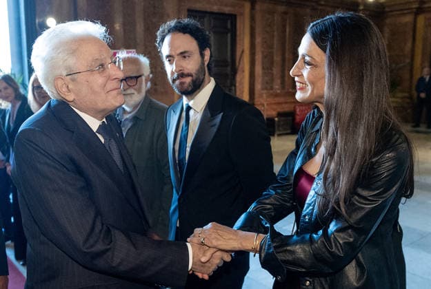 October 5, 2026, Palermo, Rome, Italy: President Sergio Mattarella with Donatella Finocchiaro and Alessio Vassallo, main cast, at the preview screening of the film On the Path of St. Francis Ã¢â‚¬ The Life of Biagio Conte , Palermo, October 5, 2026 Palermo Italy  - ZUMAa289 20261005_zia_a289_153 Copyright: xGiandottixUffxStampax xAgfx