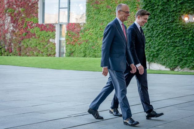 Chancellery, Visit, Prime Minister, Lithuania, Mindaugas Sinkevicius, Berlin, Chancellery, Welcome, Prime Minister, Lithuania, Mindaugas Sinkevicius, Friedrich Merz, Federal Chancellor, Berlin, Berlin, GER