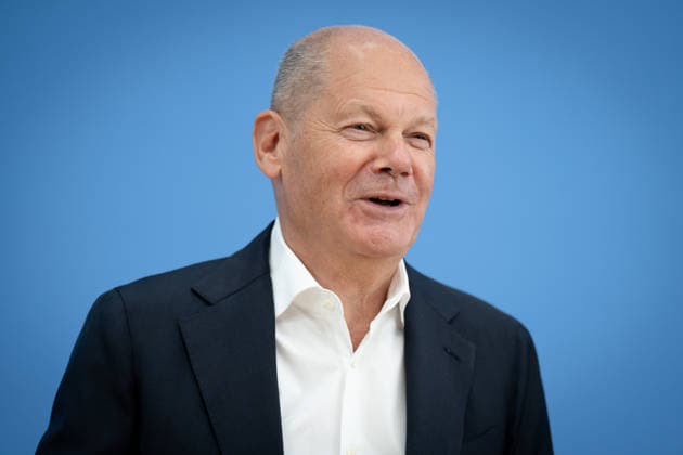 BPK, Berlin North-South Commission on Development Policy, BPK, Presentation of the North-South Commission on Development Policy (ENSK), Olaf Scholz, former German Chancellor and Co-Chair of the ENSK, Berlin, Germany