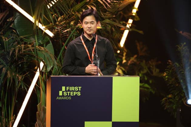 FIRST STEPS 2026 Short Film Winner: BAN DAL by Hae Sup Sin. Award ceremony on stage at the FIRST STEPS 2026 awards ceremony at the Theater des Westens in Berlin Copyright: xEventpressxFuhrx